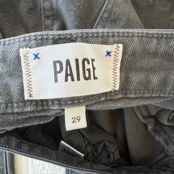 Paige Verdugo Ankle Skinny Paint Splatter Jeans Grey 29 Soft Denim Stretch - Picture 5 of 5